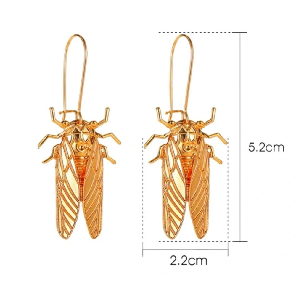 Vintage Egyptian Big Beetle Insect Bugs Earrings - Picture 16 of 16